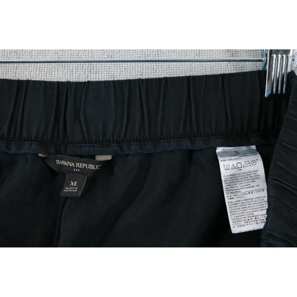 Banana Republic Soft Cargo Ten Jogger Pants Mens XL Black 536089-01 Lyocell